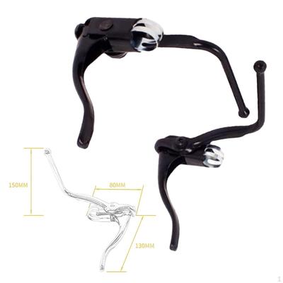 2 Stück Fahrrad Doppelbremshebel, Leichter Aluminium Fahrradlenkerhebel 22,2 mm