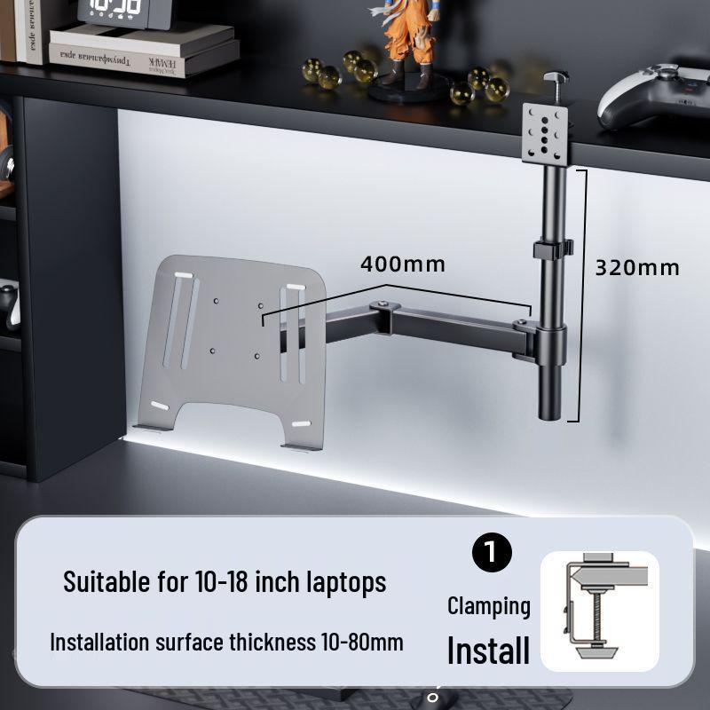 Dual Screen Laptop & Monitor Arm with Height Adjustability