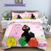 Barbapapa3 Pattern Bedding Quilt Set  Home Decoration  Gift (1 * Duvet Cover + 2 * Pillowcase  Without Core)