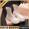 Foreign style boots women's autumn 2025 new Korean version versatile small foreign style round head thick-soled elastic boots