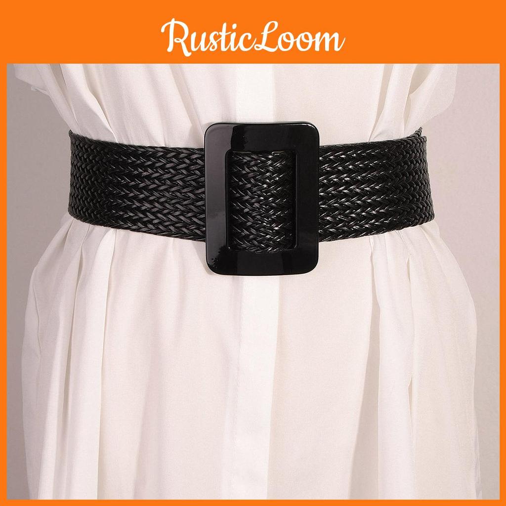 Handcrafted Woven Belt For Women With Resin Buckle Summer Fashion Accessory For Daily Wear