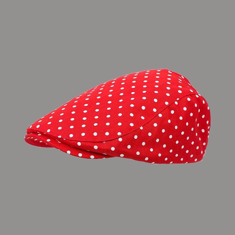 Vintage Red Beret Hat With Sun Protection For Women Spring Summer Casual Style красный