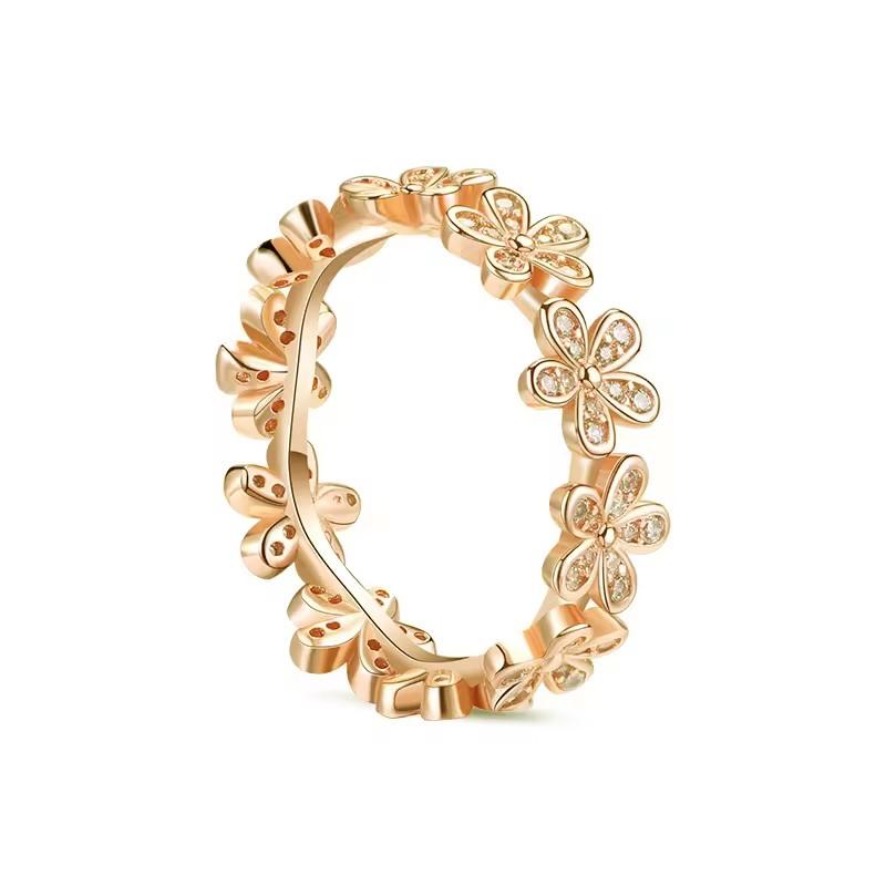 New 925 Silver Sunflower Crown Rings Size 6 7 8 9 Fashion Fine Jewelry For Women Girl Festival Gift