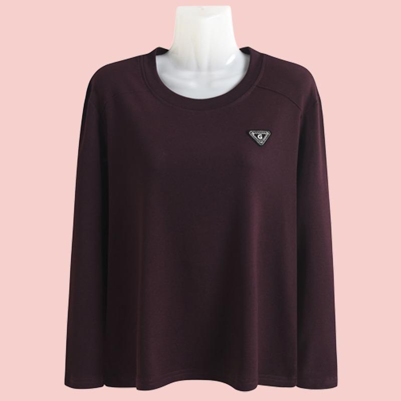 

Long-sleeved T-shirt Women s Autumn Tops Women s Bottoming Shirts 6XL темно-фіолетовий колір