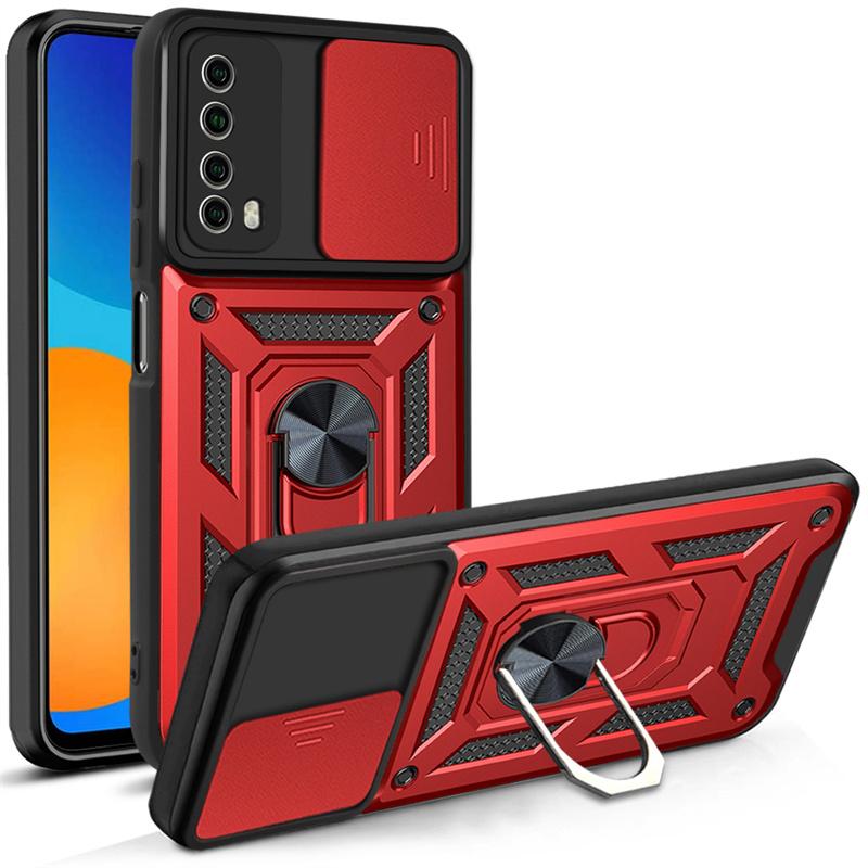 For Huawei P Smart 2021 Case Kickstand Armor Magnetic Car Holder Phone Cases For Huawei PSmart 2021 PPA-LX2 Ring Back Cover