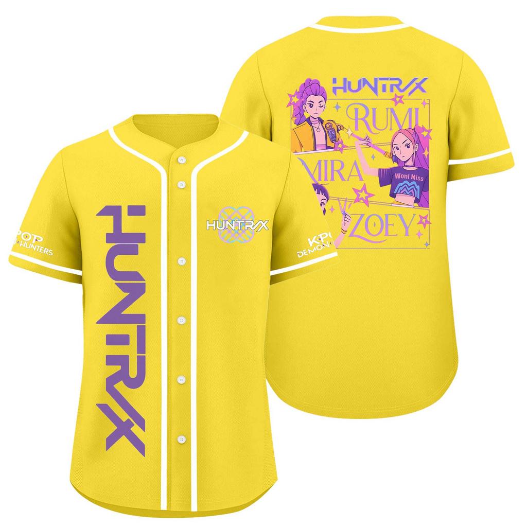 Children's Casual Cartoon Print Short-sleeved Baseball Jerseys Children's Sportswear Top