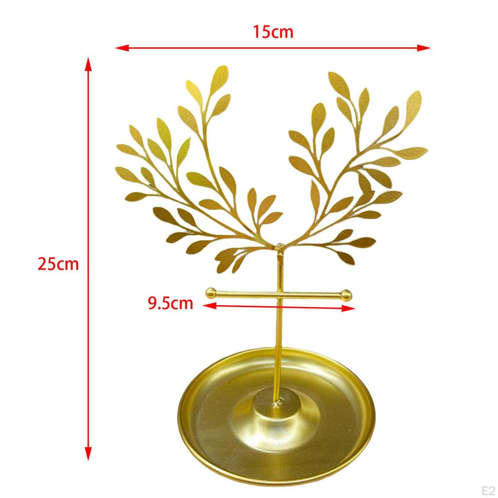 Creative Jewelry Stand, Multifunctional Earrings Hanger Round Tray Organizer Trinket Holder