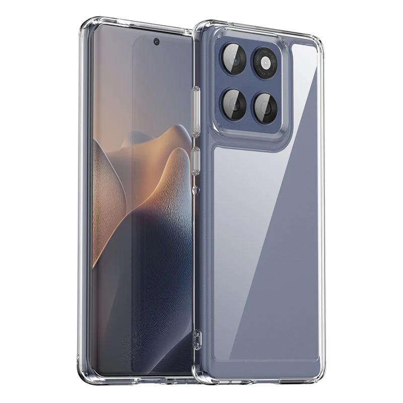 For Moto Edge 60 Fusion 60S 60Pro Hard PC Transparent Case For Moto Signature 70 Ultra TPU Candy Color Frame Shockproof Bumper