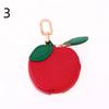 Mini Cherry Fruit Shape Coin Purse Strawberry Cute Pu Leather Pendant Korean Style Keychain Earphone Bag Mini Storage Bag