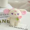 Adorable Flower Bunny Plush Toy Keychain Cute Soft Short Plush Material