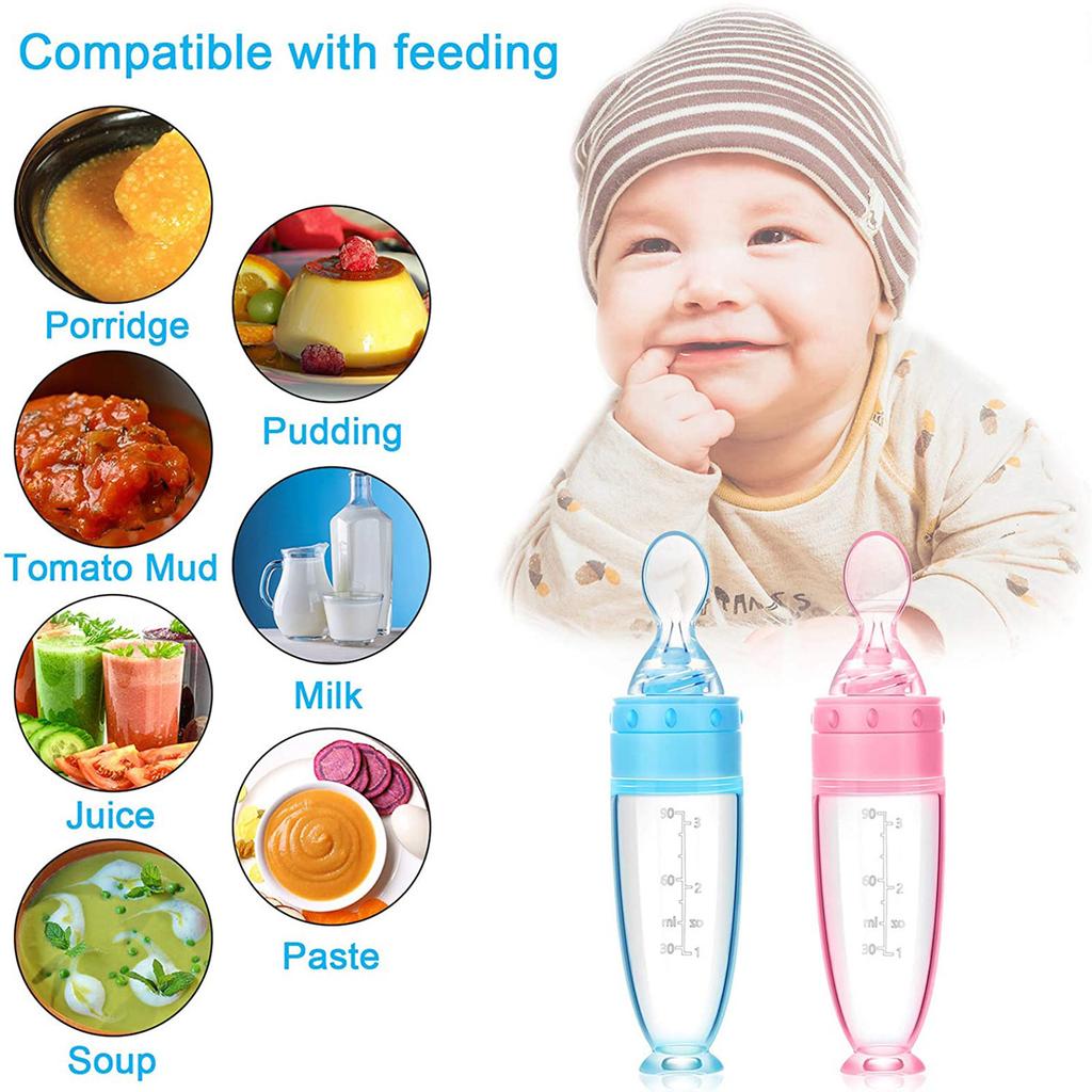 Baby Bottle Crowd Training Silicone Bottle  Spoonfood Supplement Bottle