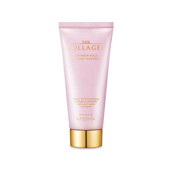 missha 24k collagen luminous gold foaming cleanser
