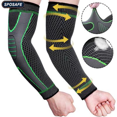 Manchons de Compression pour les Bras de Sport Antidérapants Support de Coude Jeune Adulte Cyclisme Basketball Football Volleyball Baseball Tennis Golf