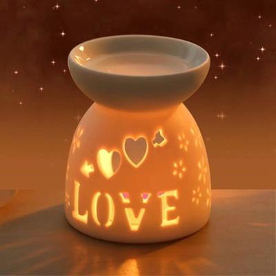 Keramische Waxmelter Liefdespatroon Wax Smeltbranders Kaarsdiffusers Voor Huis Slaapkamer Decoratie Cadeaus