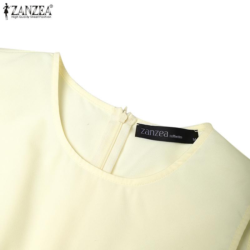 ZANZEA Women Casual Round Neck Sleeveless Summer Tank Dress