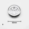 57mm 62mm 4pcs Wheel Rim Center Hub Cap Logo Badge Emblem Fit Toyota Rav4 CHR Corolla Camry Yaris Auris Verso Avalon Car Replace