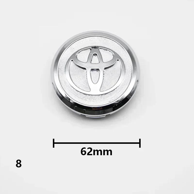 57mm 62mm 4pcs Wheel Rim Center Hub Cap Logo Badge Emblem Fit Toyota Rav4 CHR Corolla Camry Yaris Auris Verso Avalon Car Replace