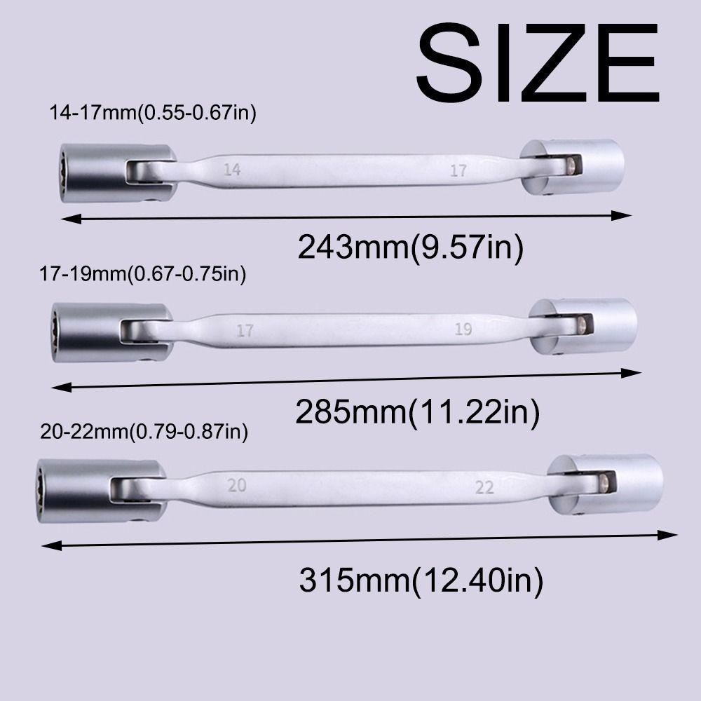 12-point Dual Head Spanner Adjustable Flexible Socket Wrench Swivel Head Socket Wrench  Household