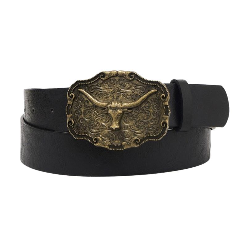 Longhorn Waist Belt Engraved Chain for Cowboy Cowgirl Rock and Roll Punk Classical Belt Waist Chain Sexy Belt