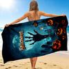 1Pc Spooky Halloween Night Beach Towel Quick Dry Multiuse For Beach Pool Gym Yoga Home Travel Christmas Halloween Xmas Gift G125