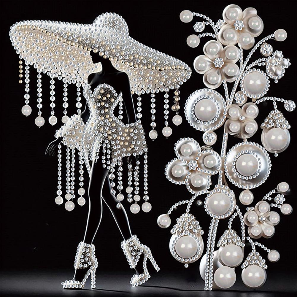 5D DIY Teilweise Speziell Geformter Bohrer Diamant Malerei Set Elegante Dame Dekoration