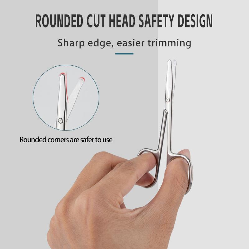 Complete Stainless Steel Nail Clippers Set with 7 Pieces for Finger & Toe Pedicure Portable Durable Wide Jaw Opening