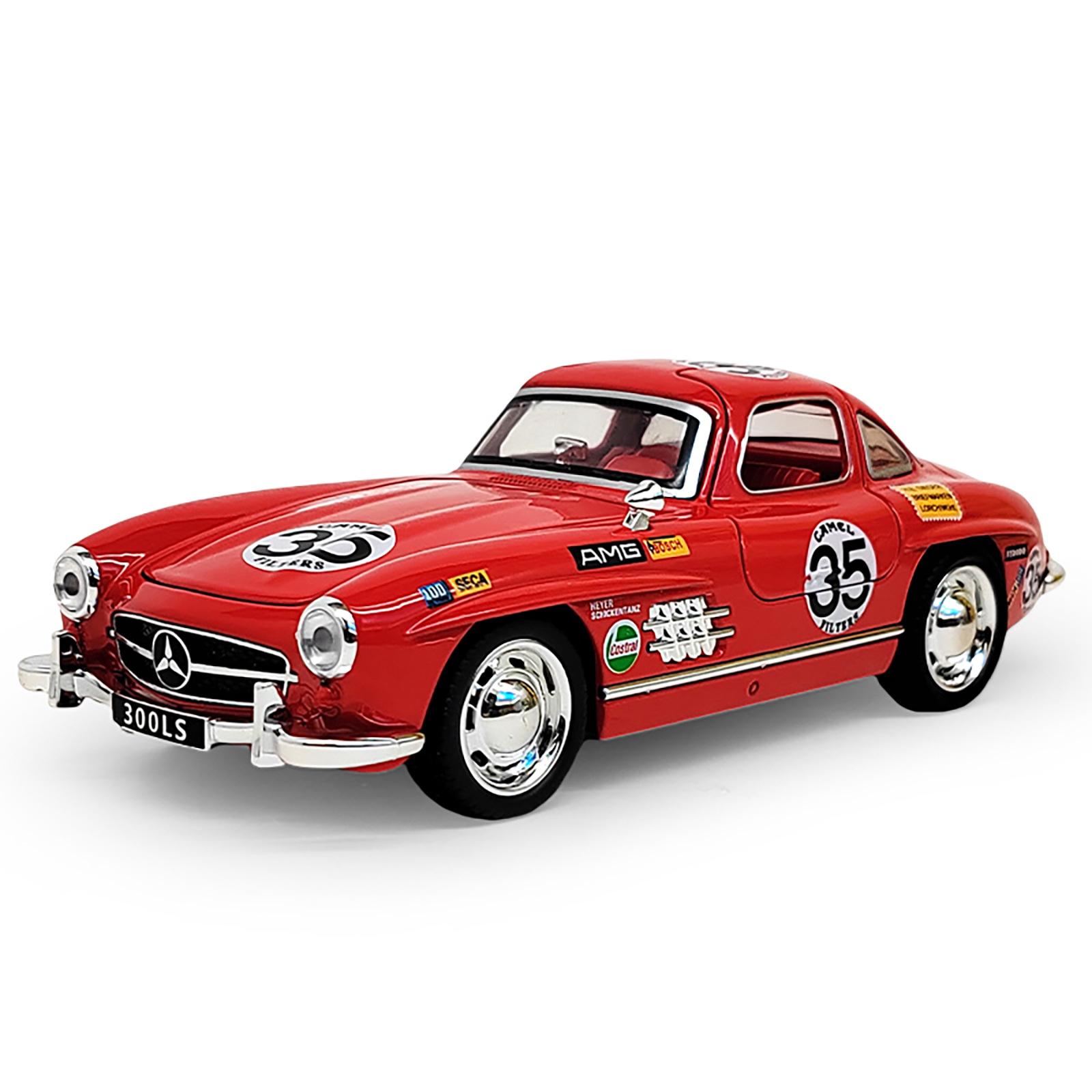 1/32 Benz 300SL 35# Винтажный Классический Сплав Литой Модель Автомобиля Ретро Классический Автомобиль Хобби Коллекционные Гоночные Игры для Детей Подарки красный