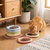 Plastic Cat Food Plates Food Grade Pet Snack Dish Lightweight Kitten Bowl  Daily Use