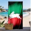 Asciugamano da Spiaggia Stampato South Sydney Rabbitohs Asciugatura Rapida Super Assorbente Morbido Leggero Asciugamano da Bagno per Piscina Viaggi Estivi