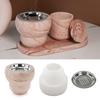 Moule en silicone pour brûleur d'aromathérapie en béton, bricolage, ciment, plâtre, bougie, pot, boîte de rangement en résine, coulage, artisanat, table, décoration d'intérieur