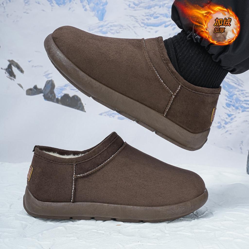 Winter Shoes New Men's and Women's Warm Thick soled Cotton Shoes Indoor and Outdoor Plush Shoes Large Comfortable Anti Ski Shoe