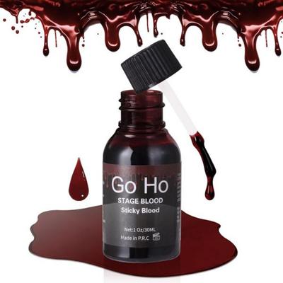 Goho Halloween Kunstblut, waschbar, 28,3 g, klebrig, Cosplay, SFX, Zombie, Vampir, Dunkelrot, 30 ml (1 Unze) Dunkles Kunstblut