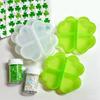 Opbevaringsboks Firekløver 4 Rum Medicinbeholder Pilleæske Lykkekløver DIY INS Holdbar Plast Mini Scrapbøger Organizer