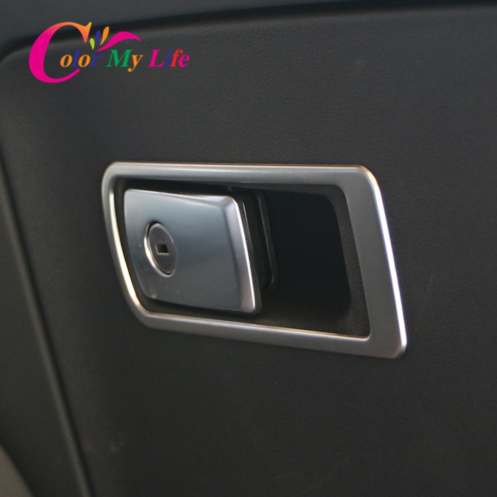 Color My Life Car Copilot Glove Storage Box Handle Cover Trim for Bmw X3 G01 X4 G02 2018 -  Stainless Steel