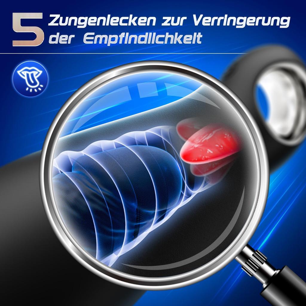 Male Sex Toys Penis Vibrator 10 Vibrations and 5 Vibrations  Tonguing Male Masturbator Penis Trainer Penis Ring Adult Toys