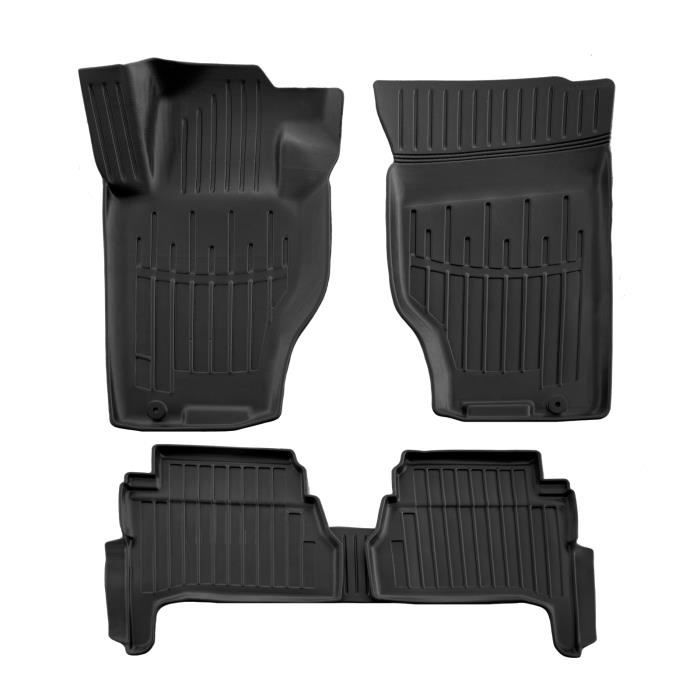 Tapis de sol 3D - SCOUTT - Kia Sorento 2002-2009 - Caoutchouc TPE - Résistant à l'abrasion - Flexible