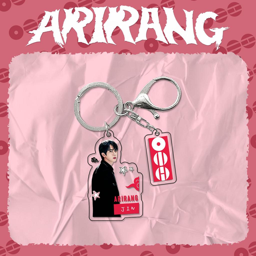 BTS Arirang World Tour Acrylic Keychain, Bangtan Boys Suit Style Member & Group Charm with Logo Tag, Kpop ARMY Fans Bag Accessory
