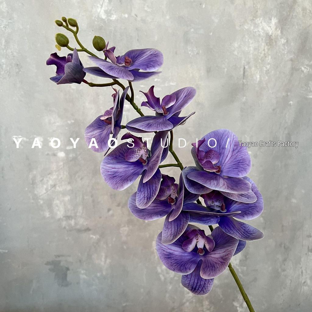 3D Printed Phalaenopsis Orchid, 9-Head Nordic Wedding & Dining Decoration, Floral Art Film Prop