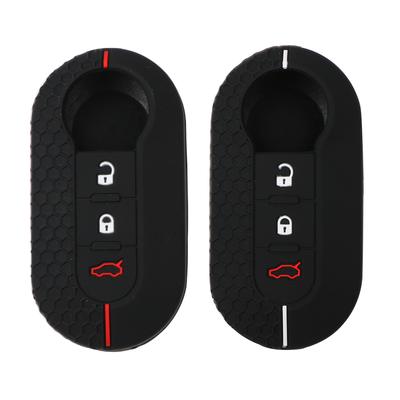 Housse de clé en Silicone pour Fiat Ducato 500 Panda 500L Lancia Musa, pour Peugeot Boxer et citroën Jumper, étui pour clé de voiture, coque pour télécommande
