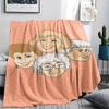 1PC The Golden Print Flannel Blanket, High quality All Seasons, Home Decor, Warmth and Comfort, Perfect for Christmas Gifts