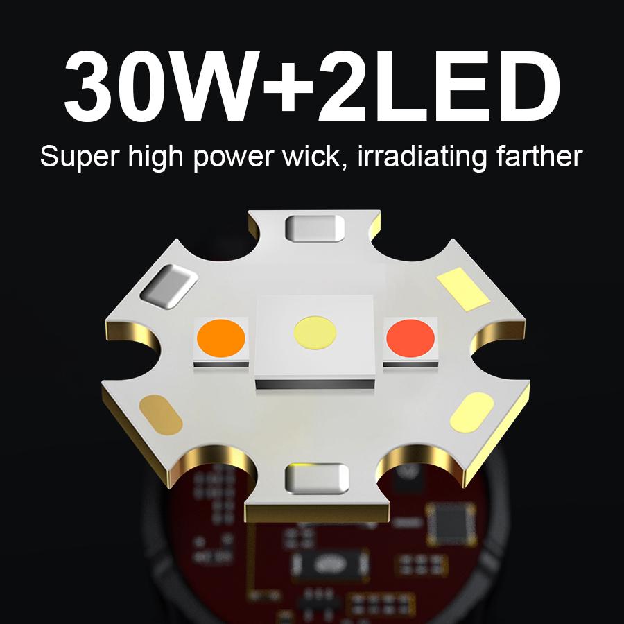 99000LM High Power Flashlight 3 Light Source Rechargeable Torch With Yellow Light Outdoor Work Camping Lantern Zoom Torch Light