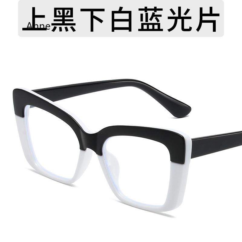 Clear Thick Frame Red Glasses Frame Women Fashion Ooversized Cat Eye Optical Spectacle Eyeglasses Frames Trendy Ladies Eyewear