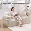 Modern Two-Seater Sofa, Modular Corner Sofa without Frame, 32D High-Density Foam, Deep Seat, Soft and Comfortable Cover, No Assembly Required, Beige.