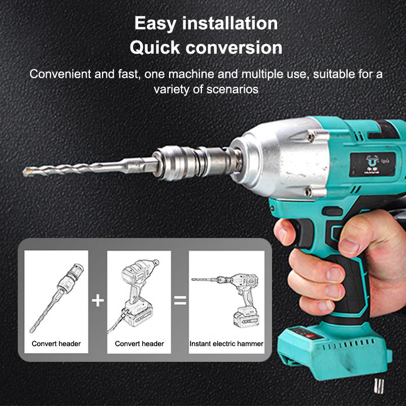 Multi Functional Hand Drill To Electric Hammer Conversion Head 1/2 Adapter For Converting Impact Wrench To Electric Hammer
