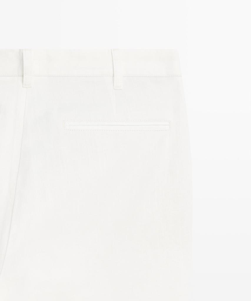 Masimodutti Linen Cotton Straight Fit Pants