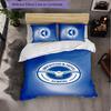 Set Biancheria da Letto Brighton & Hove Albion Football 3 Pezzi Morbido Set Copripiumino con Federe Set Decorazione Camera da Letto per la Casa