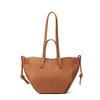 Lychee Pattern Soft Leather Large-capacity Tote Bag Fashionable Niche Design High-end Handbag Single Shoulder Wing Bag