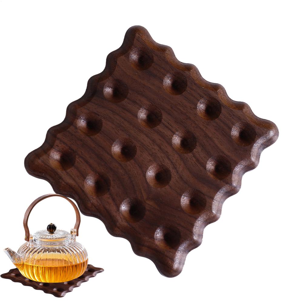 Wooden Coasters Biscuit Shape Table Wood Coasters For Drink Cup Coffee Tea Hot Drinks Table Mats Farmhouse Cup Coasters For