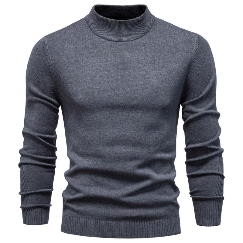 European Chic Men's High-Neck Sweater: Autumn/Winter 2025 Light Luxury Knitwear, High-End Base Layer
