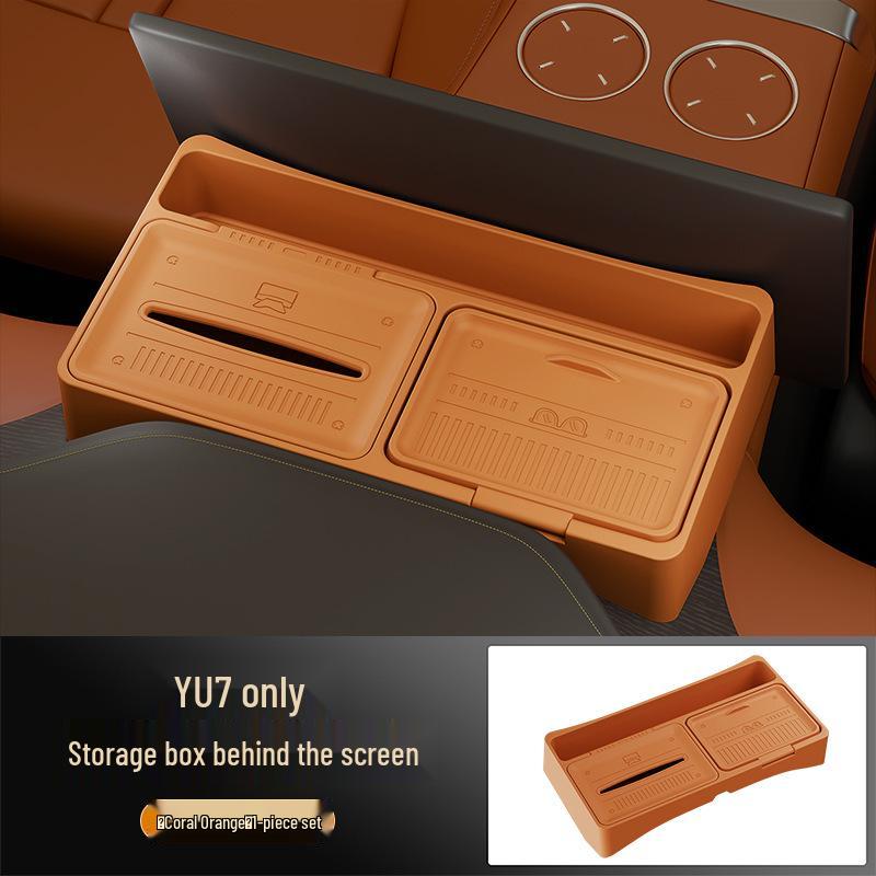Silicone Anti-Shake Storage Box for Yu7 Screen Rear Compartment